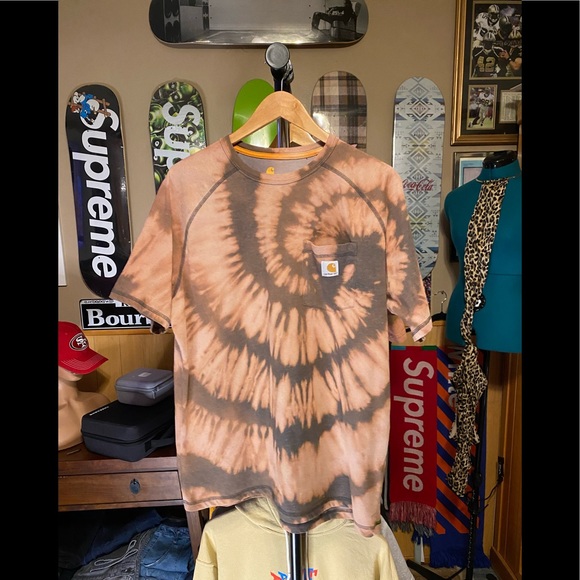 Custom one of one tie-dye Carhart extra-large force Tees - Short Sleeve
